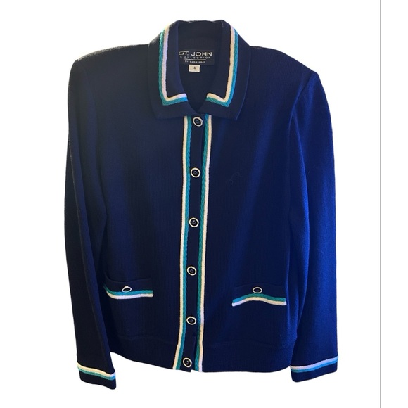 St. John Collection by Marie Gray Santana Knit Cardigan Jacket Size 4